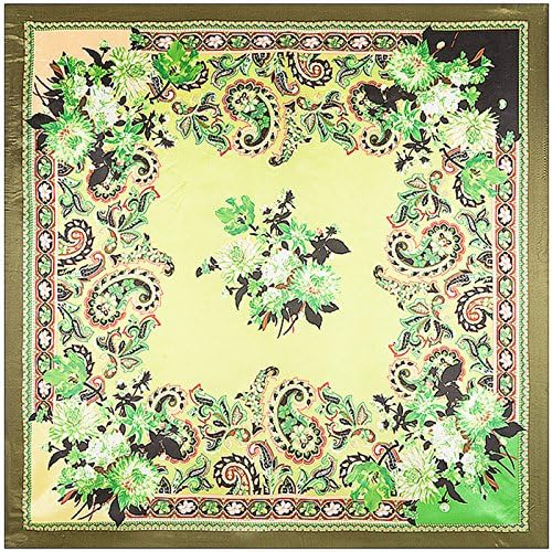 YOUR SMILE Silk Like Scarf Women's Fashion Pattern Large Square Satin Headscarf Headdress
