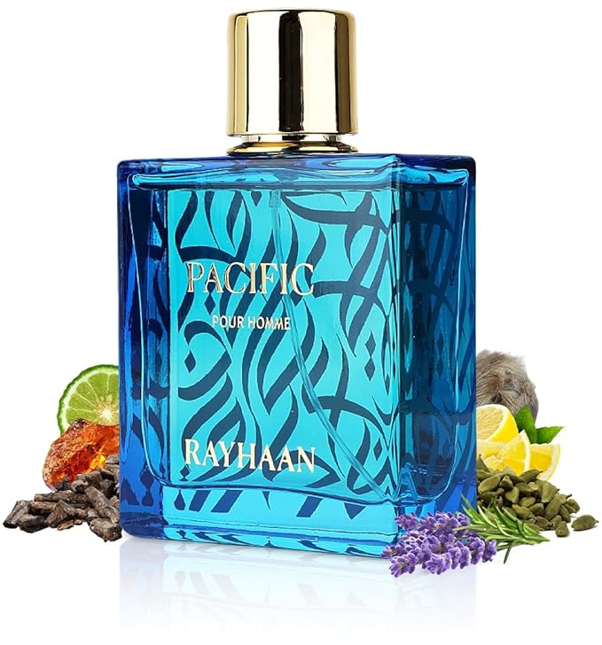 RAYHAAN Pacific for Men Eau de Parfum Spray, 3.4 Ounce