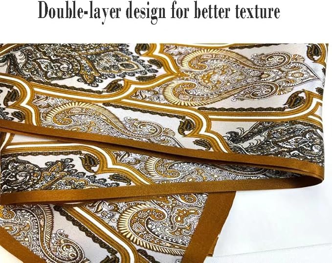 100% Mulberry Silk Ribbon Scarf for Hair Beach Head Wraps for Women Handbag accessories Necktie