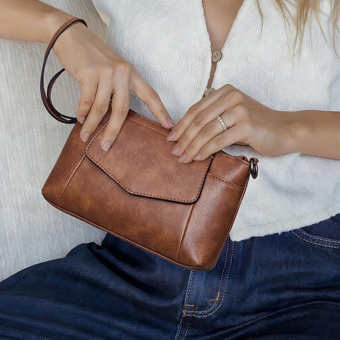 Small Crossbody Bags for Women, Cell Phone Bag Mini Over Wristlets Handbag Wallet Purse with Card Slots