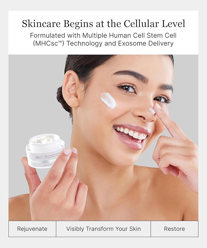 Moisturizer Face Cream – Rejuvenating Rich Moisture Cream with Human Stem Cell Technology for Dry, Mature Skin – Face Moisturizer for Women & Men with Plant-Based Retinol Alternative - 1.7 oz