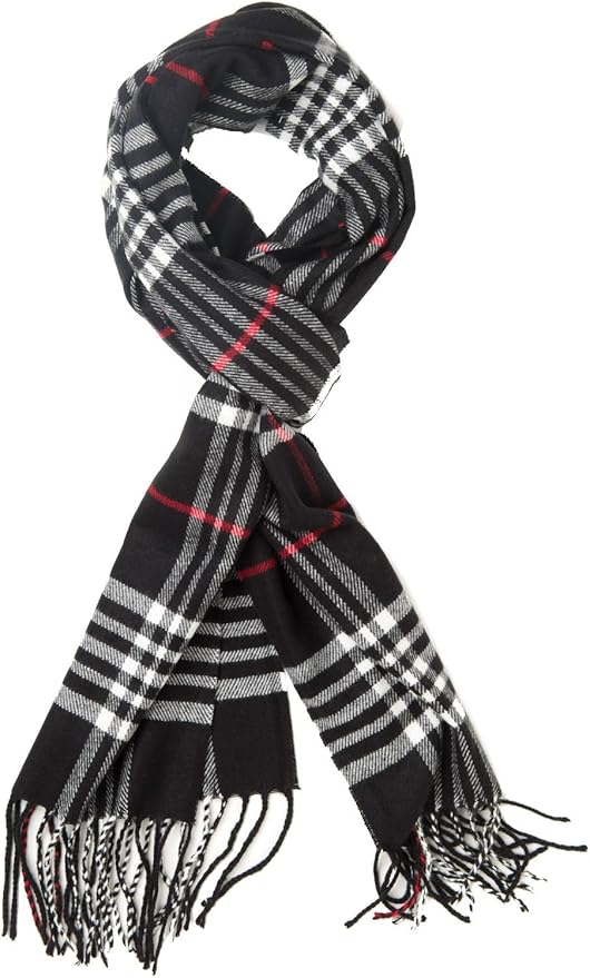Plum Feathers Super Soft Luxurious Cashmere Feel unisex for Men and Women Winter Scarf