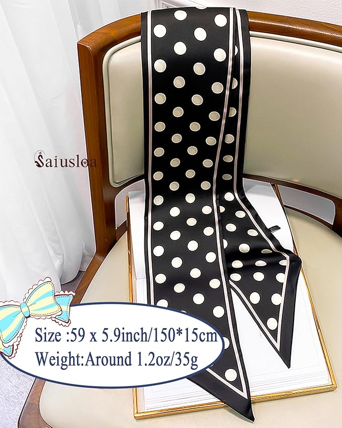 Purse Scarf For Handbags Head Scarves For Women's Hair Bags Scarfs Long Skinny Scarves Fashion Silky