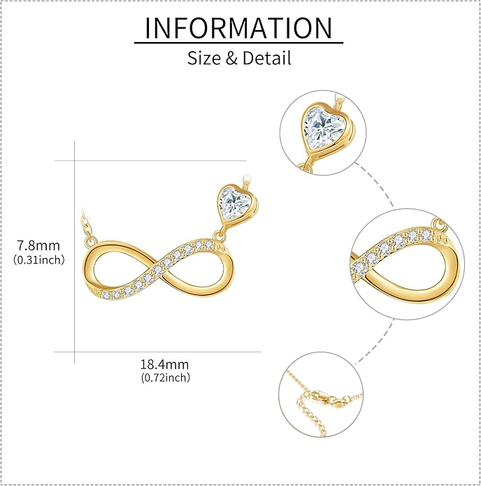ELFRONT Mothers Day Gifts 14k Real Gold Dainty Necklace, Solid Gold Delicate Pendant For Women Mom Lover