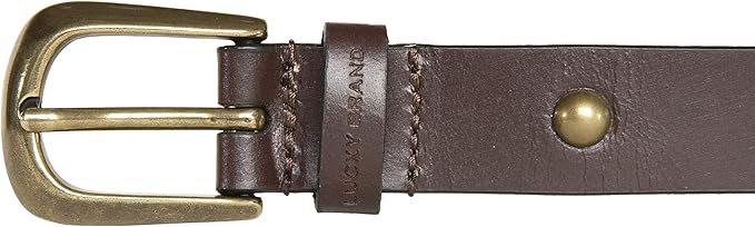 Lucky Brand womens Studded Leather Belt | Stylish | Classic | Modern | Jeans | Pants | Skirt | Dress