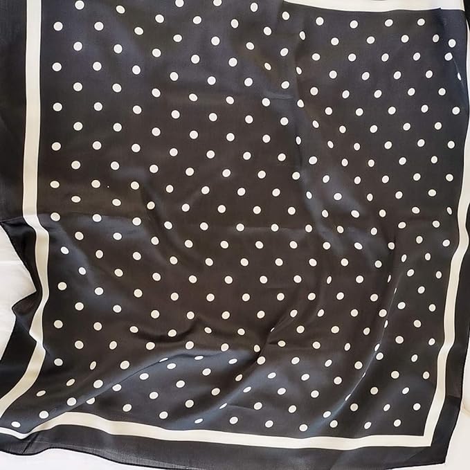 FONYVE Silk Feeling Scarf Medium Square Satin Head Scarf for Women 27.5 × 27.5 inches