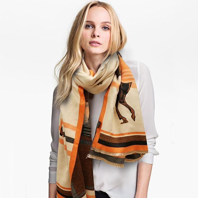 EXTREE Scarfs for Women Pashmina Silky Shawl Wrap for Evening Dressing Blanket Open Front Poncho Cape