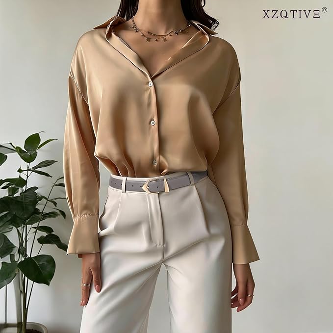 XZQTIVE Women's Leather Belts, Classic Minimalist Design For Jeans Pants Dresses, Black Belt With Gold Buckle