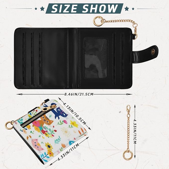 Beautifully printed Ladies premium foldable wallet Unique Minimalist PU leather wallet for Girls Ladies Handbag