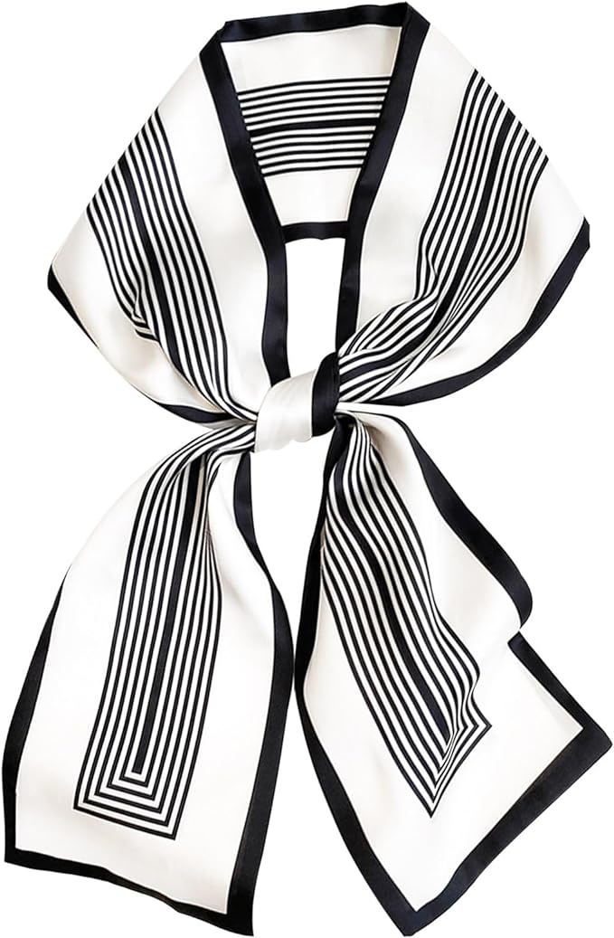 Head Scarf Hair Neck Scarves For Women Purse Bag Scarfs For Handbags Silky Long Thin Satin Headscarf Fashion