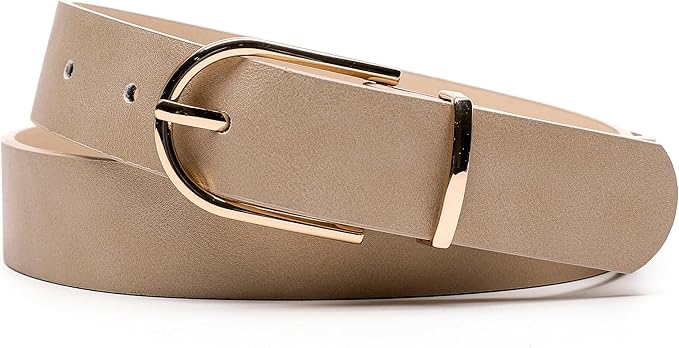 Earnda Women's Faux Leather Chic Belt for Ladies Jeans