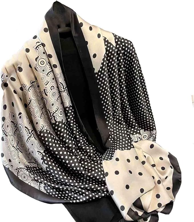 Pokeedioty Scarfs for Women Lightweight Head Scarf Fashion Scarves Elegant Floral Pattern Sunscreen Shawls and Wraps