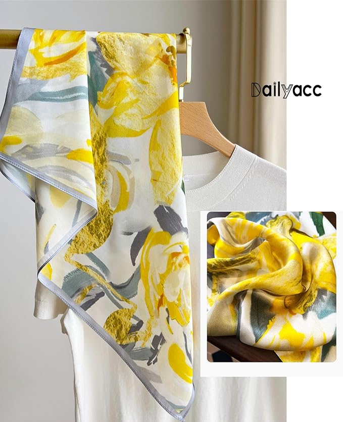 Dailyacc Hair Bandanas Scarf For Women Lightweight Fashion Neck Silk Satin Head Scarves For Sleeping Handbags Scarf