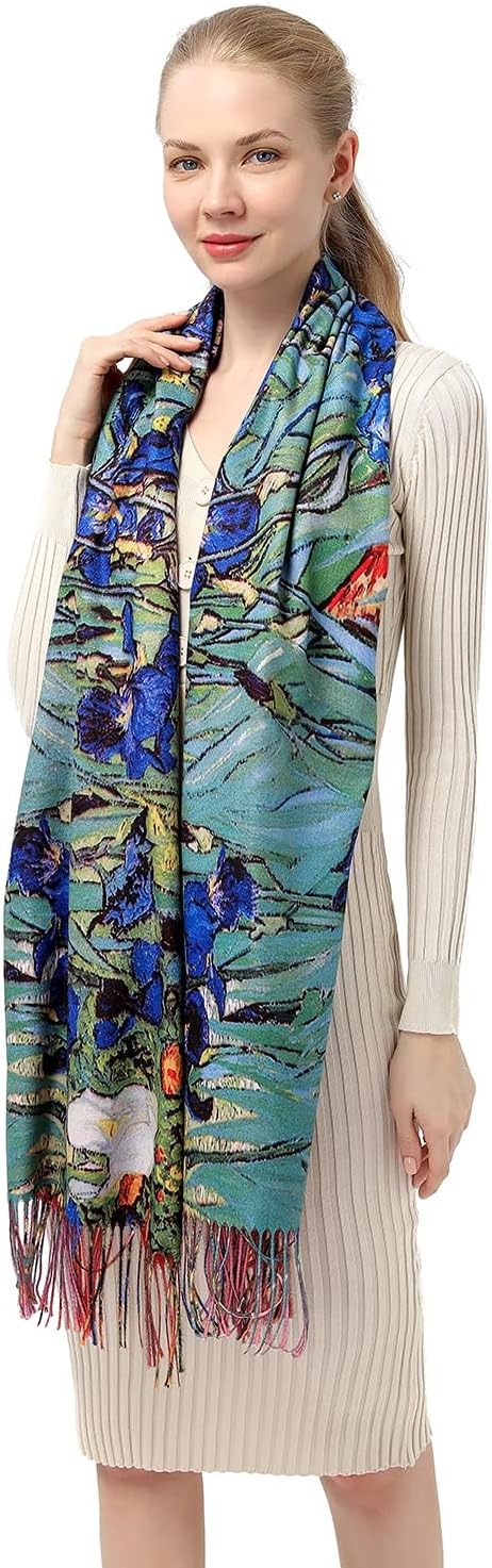 Scarf Shawl Wraps for Women Pashmina Soft Cashmere Scarf Printed Large Blanket Scarf Warm for Fall Winter