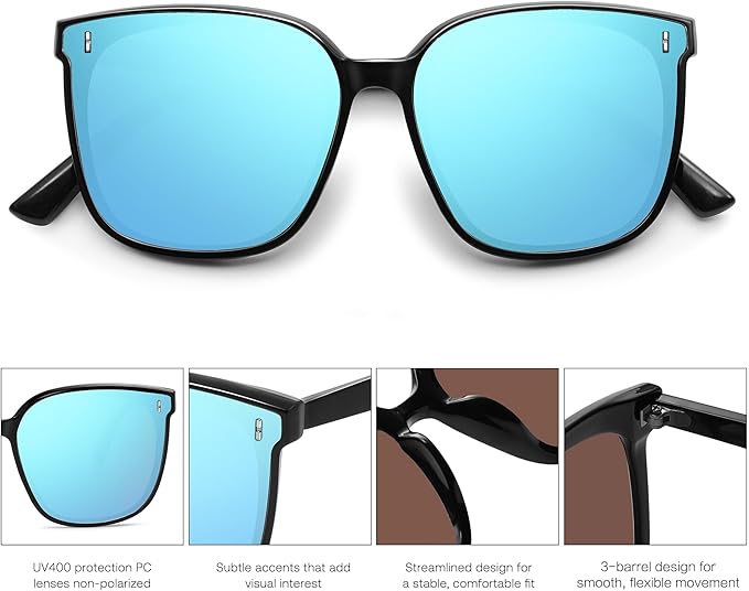 SOJOS Sunglasses for Women Men Vintage Style Shades SJ2157