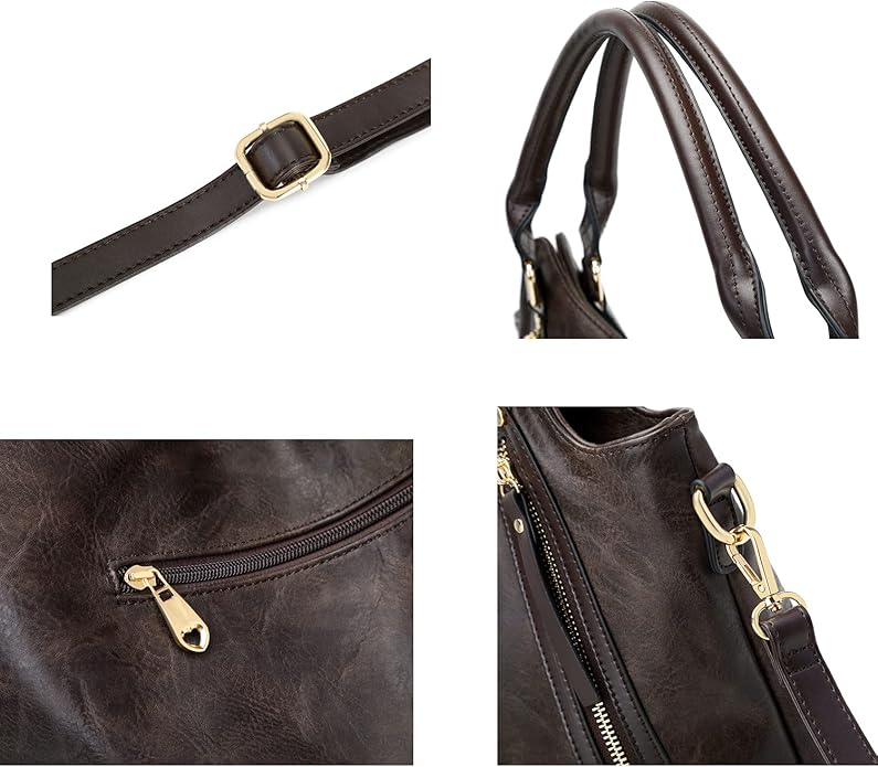 Women Tote Bag Handbags PU Leather Fashion Hobo Shoulder Bags with Adjustable Shoulder Strap