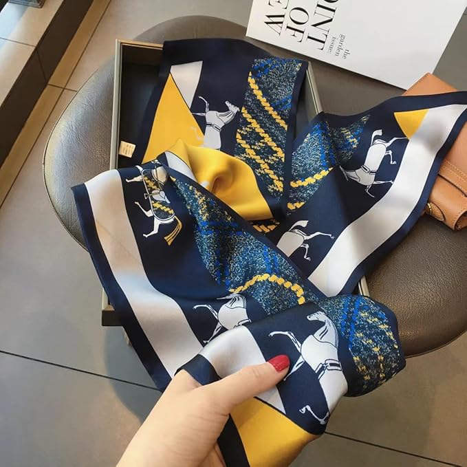 100% Mulberry Silk Ribbon Scarf for Hair Beach Head Wraps for Women Handbag accessories Necktie