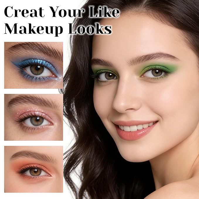 4 Colors Navy Blue Eyeshadow Makeup Palette Makeup, Blendable Long-lasting Matte Shimmer Eyeshadow Palette Eye Makeup Kit for Women Girls, paleta de sombras de ojos #2