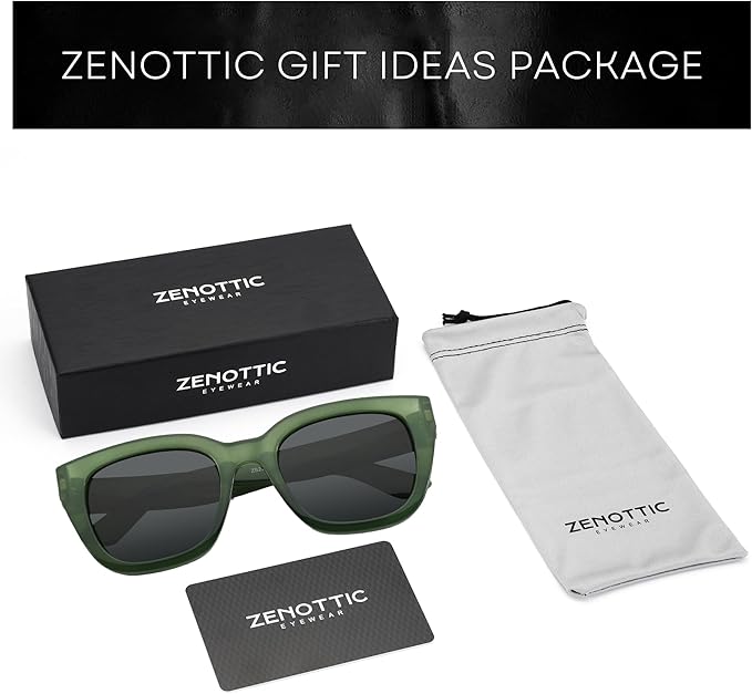ZENOTTIC Retro Square Polarized Sunglasses for Women Vintage Sun Glasses UV400 Protection Trendy Shades Fashion Style