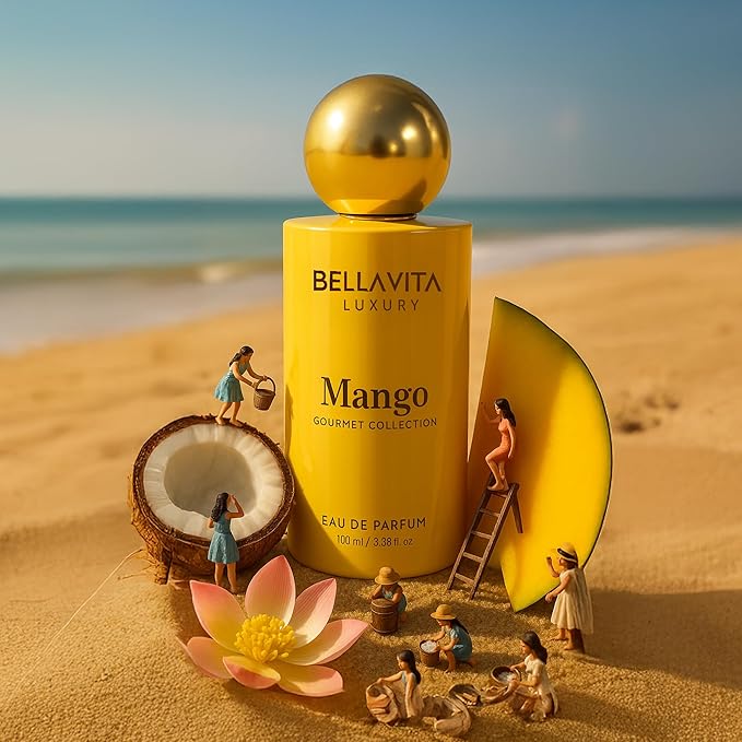 BELLAVITA Gourmet Collection Mango EDP | Fruity, Floral, Woody Long Lasting Fragrance Perfume for Men and Women 100ml