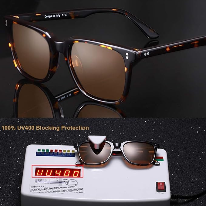 CARFIA Polarized Sunglasses for Women: Acetate, Small/Medium Size, UV400 Anti Glare CA5354