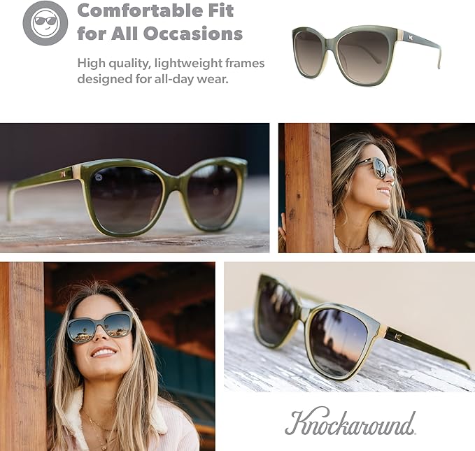Knockaround Deja Views Polarized Sunglasses for Women & Men - Trendy Sunglasses - UV400 Protection
