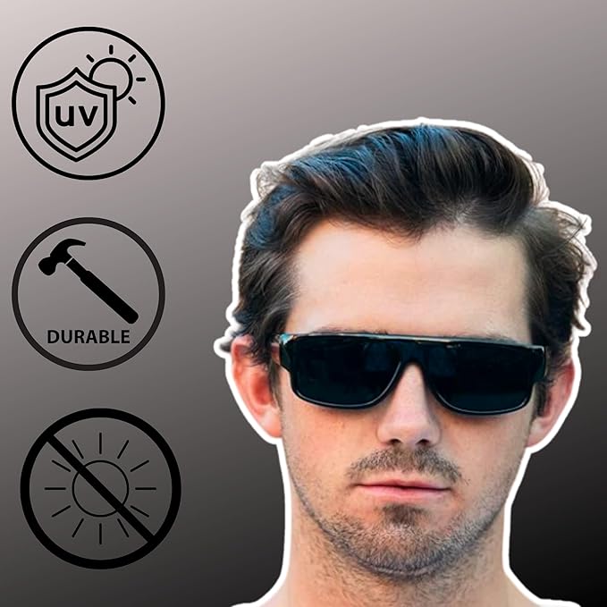 ShadyVEU Super Dark Sunglasses 100% UV Protection Category 4 Flat Top OG Eazy E Shades