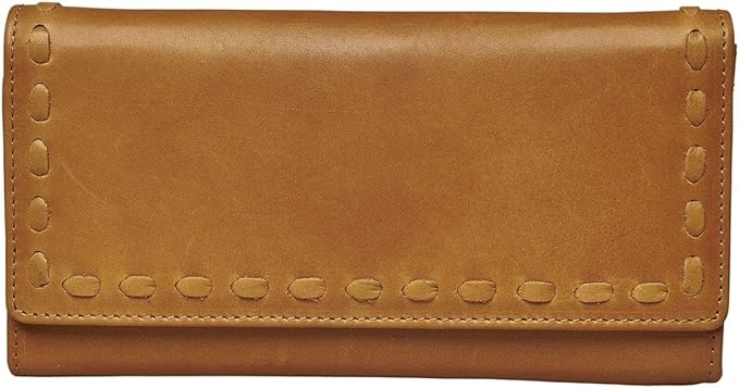 Lady Conceal Hope RFID Leather Laced Wallet (Caramel)