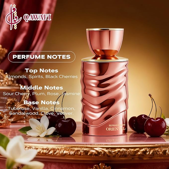 Elysian Fields - Oriental Eau De Parfum Inspired by T.Ford Lost Cherry, Long-Lasting Fragrance Perfume for Women & Men - Spray 100ml | 3.4 fl. oz + 2ml Samples