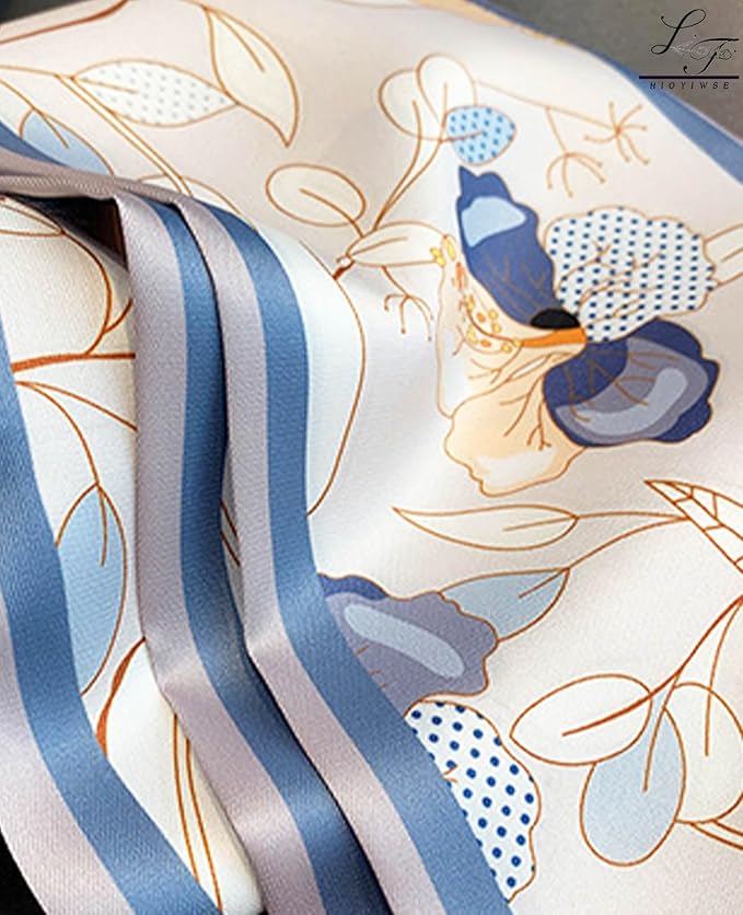 Head Scarf Hair Neck Scarves For Women Purse Bag Scarfs For Handbags Silky Long Thin Satin Headscarf Fashion