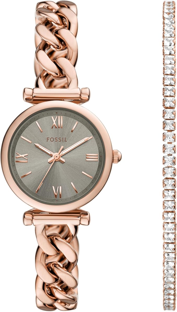 Fossil Women's Carlie Quartz Stainless Steel Three-Hand Watch