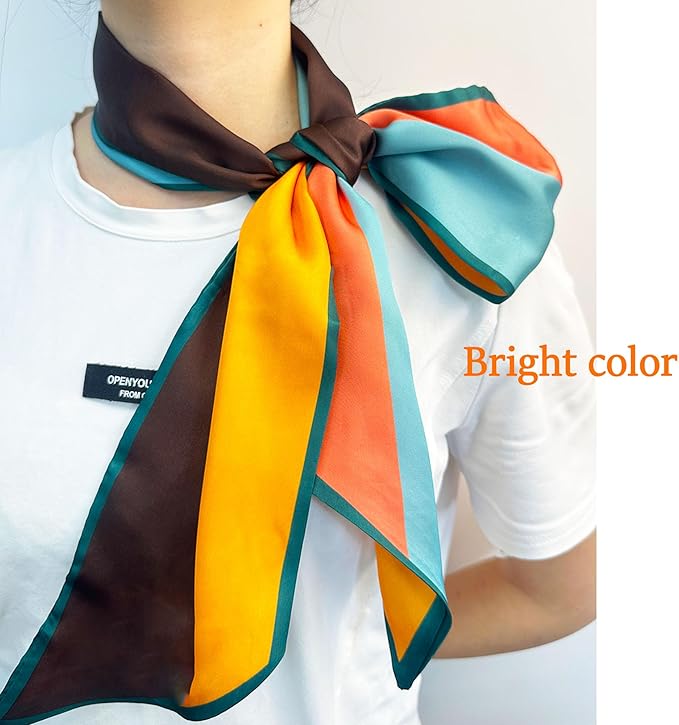 Purse Scarf For Handbags Head Scarves For Women's Hair Bags Scarfs Long Skinny Scarves Fashion Silky