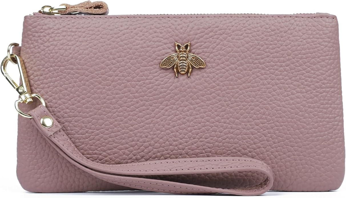 imeetu Women's Wristlet Clutch Purse Leather Cell Phone Wallet Handbag with Wrist Strap