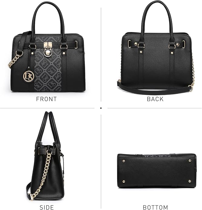 Dasein Handbags Purses Set for Women Top Handle Satchel Shoulder Bags Large Work Tote Bag with Matching Wallet