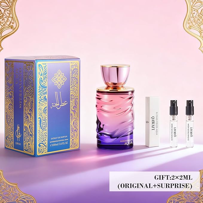Elysian Fields - Aqua Eau De Parfum, Long-Lasting Fragrance Floral, Fruity Fresh, Sweet Perfumes for Women 100ml | 3.4 fl. oz + 2ml Samples