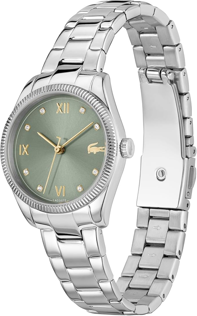 Lacoste Parisienne Women's 3H Quartz Watch, Stainless Steel Bracelet - Modern, Classic Timepiece - Gift for Her