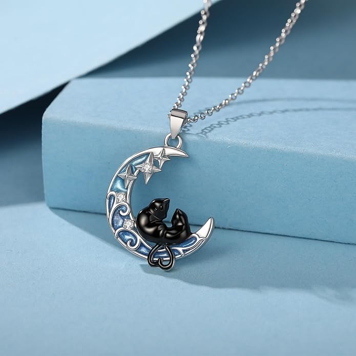 Hummingbird/Bat/Cat/Dolphin/Mermaid Necklace Sterling Silver Cute Animal Necklaces Jewelry Christmas Gifts for Women Mother Wife Friends Daughter