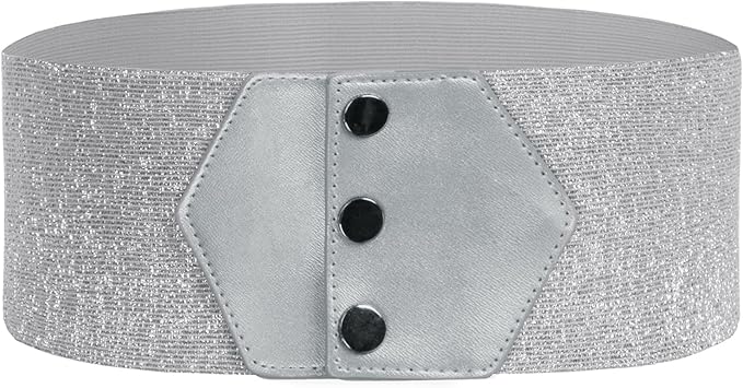 GRACE KARIN Women's Snap-Button Corset Belt Wide Elastic Belts for Dress Stretchy Waistband