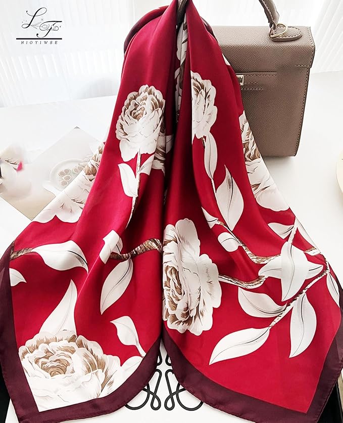 Satin Bandanas Head Scarf For Women Hair Scarves Accessories Lightweight Fashion Wrap Neck Silk Sleeping Headscarf