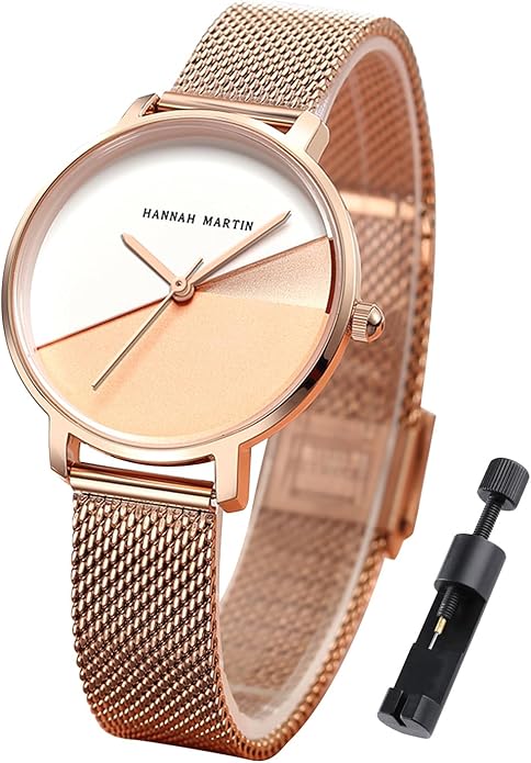 HANNAH MARTIN Watches for Women Waterproof Ladies Analog Quartz Wrist Watches Stainless Steel Band Fashion Dainty Female Watch Luxury Bracelet Diamond