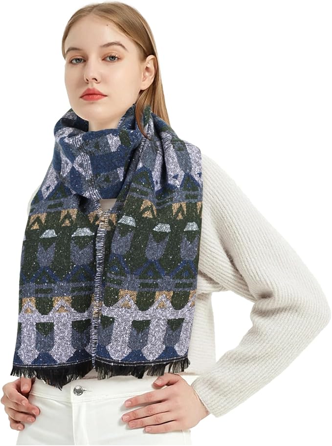 EXTREE Scarfs for Women Pashmina Silky Shawl Wrap for Evening Dressing Blanket Open Front Poncho Cape