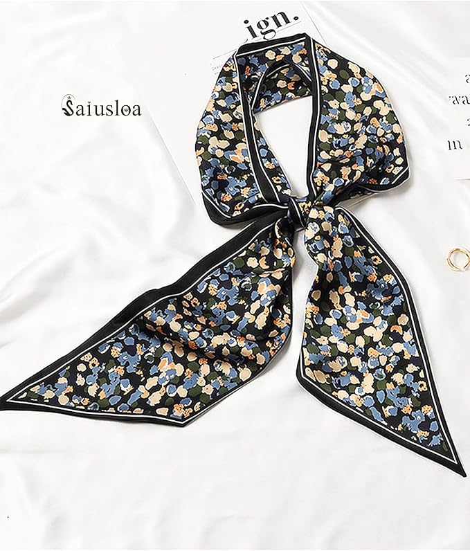 Purse Scarf For Handbags Head Scarves For Women's Hair Bags Scarfs Long Skinny Scarves Fashion Silky