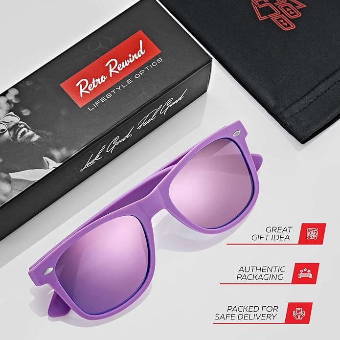 Retro Rewind Polarized Sunglasses for Men and Women - UV Protection Classic Sun Glasses