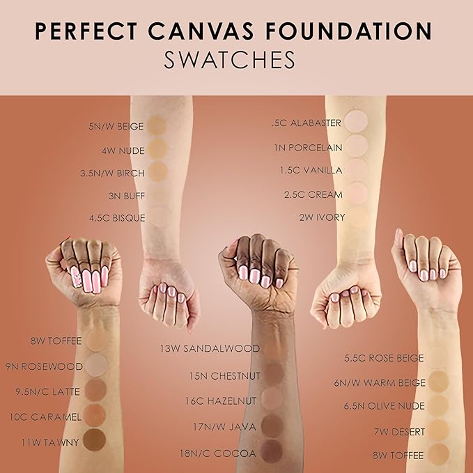 TEMPTU Perfect Canvas Airbrush Foundation Airpod: Anti-Aging Long-Wear Makeup, Buildable Coverage Semi-Matte, Natural Finish
