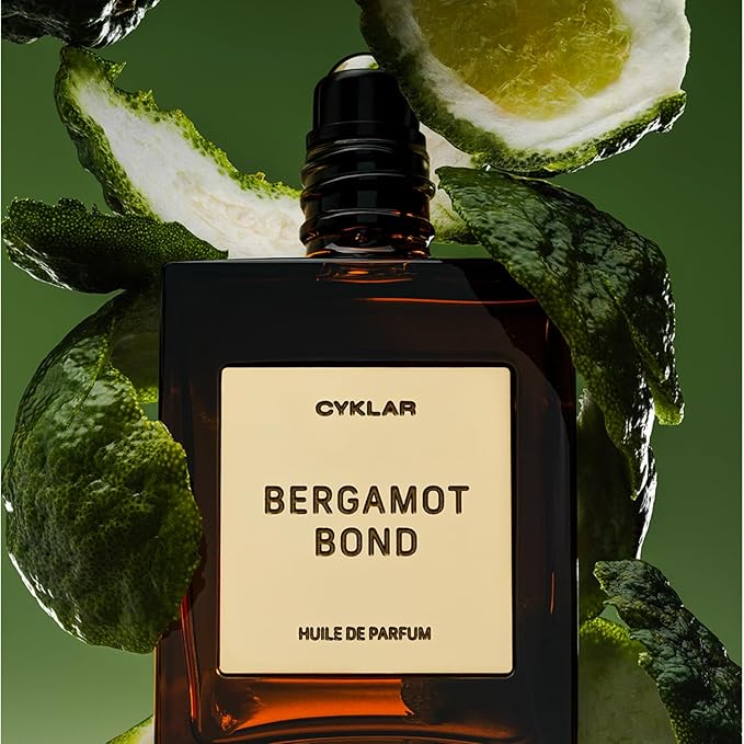 CYKLAR Perfume Oil Roll-On. Travel-Friendly Bergamot Bond Fragrance with Bergamot, Verbena, and Cashmere. Long-Lasting Essential Oil Parfum for Women and Men. 0.5 Fl Oz Scented Rollerball Bottle