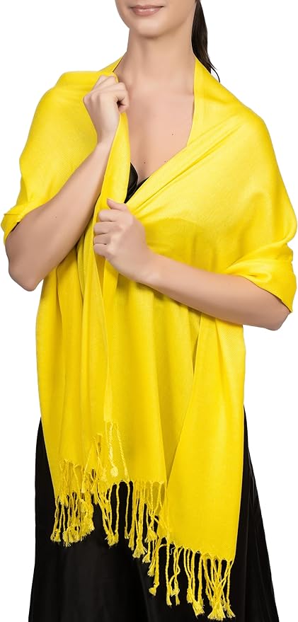 Achillea Soft Silky Pashmina Scarf for Women – Shawl Wrap for Evening Dresses, Bridesmaids, Weddings & Everyday Wear