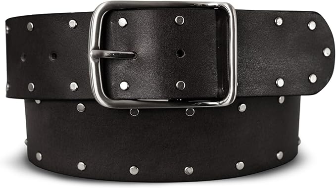 Lucky Brand womens Studded Leather Belt | Stylish | Classic | Modern | Jeans | Pants | Skirt | Dress
