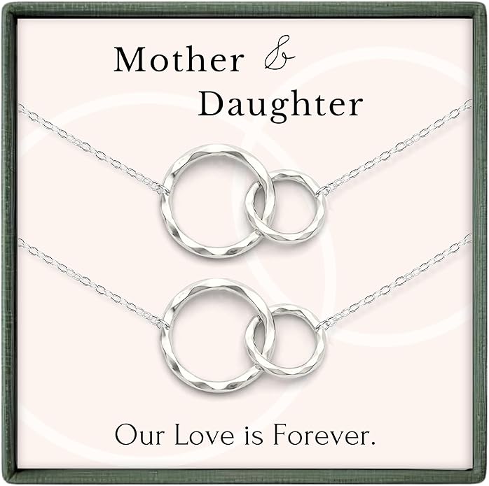 HOPE LOVE SHINE Mom Gift from Daughter - Sentimental, Meaningful Mother and Daughter Necklace, Jewelry, 14k Gold Plated Sterling Silver
