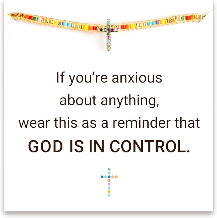 STORYJEWELLERY Christian Gifts for Women, Religious Confirmation and Baptism Gifts, Cross Bracelet for Women, Easter Gift, Encouragement Presents, Christian Jewelry