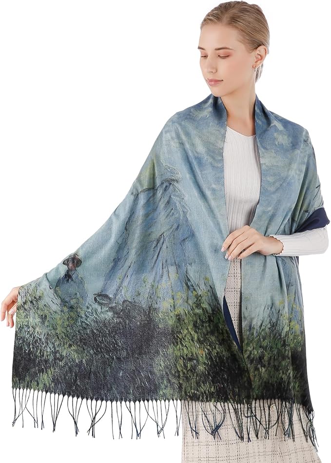 Scarf Shawl Wraps for Women Pashmina Soft Cashmere Scarf Printed Large Blanket Scarf Warm for Fall Winter